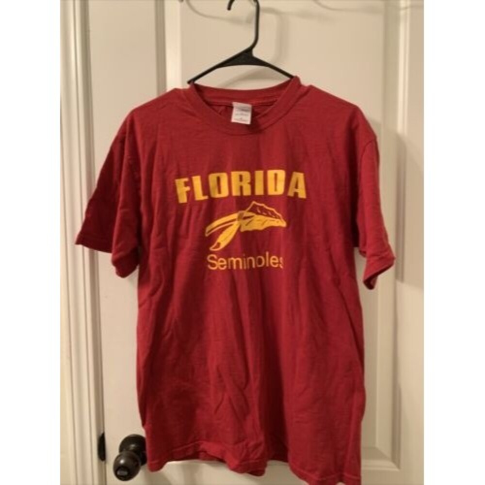 Gildan Men's T-Shirt Florida State Seminoles Size Medium Burgundy Gold